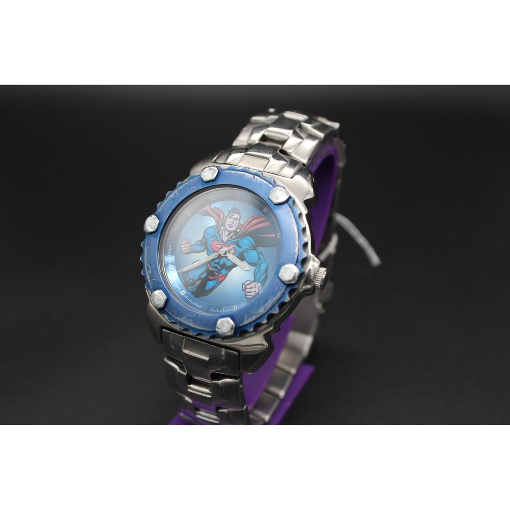 Fossil Superman Limited Edition Watch Mens Silver Blue LI-2053 DC Comics
